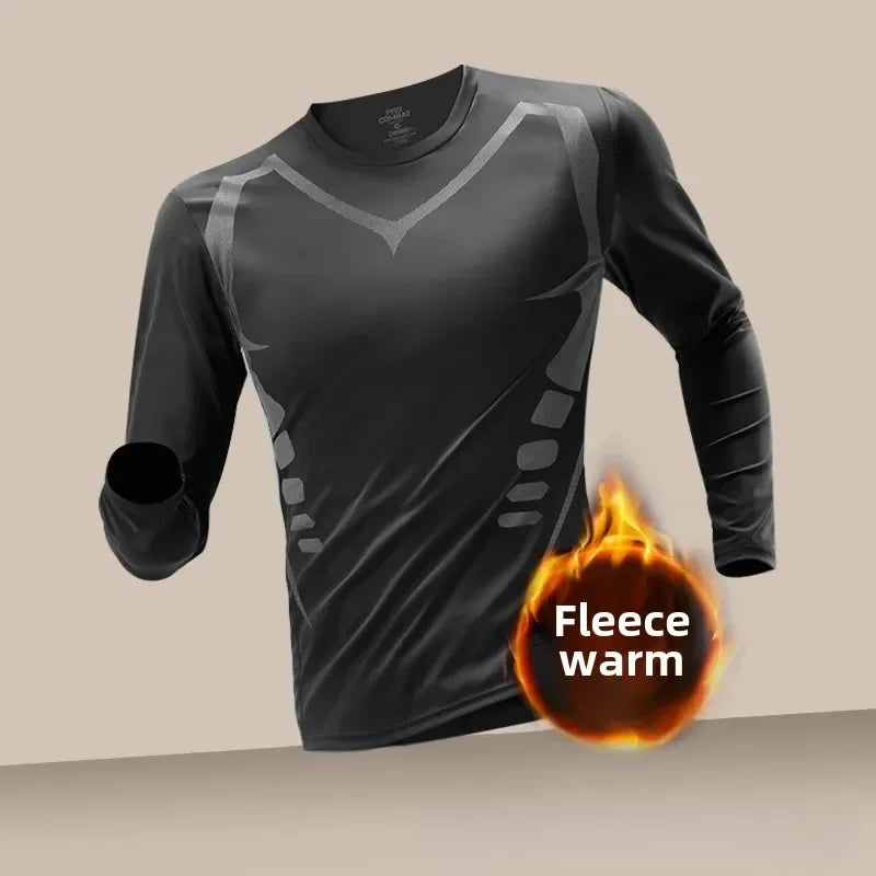 Ensemble Thermique Homme Hiver – Doublé Polaire, Séchage Rapide, Sport & Fitness