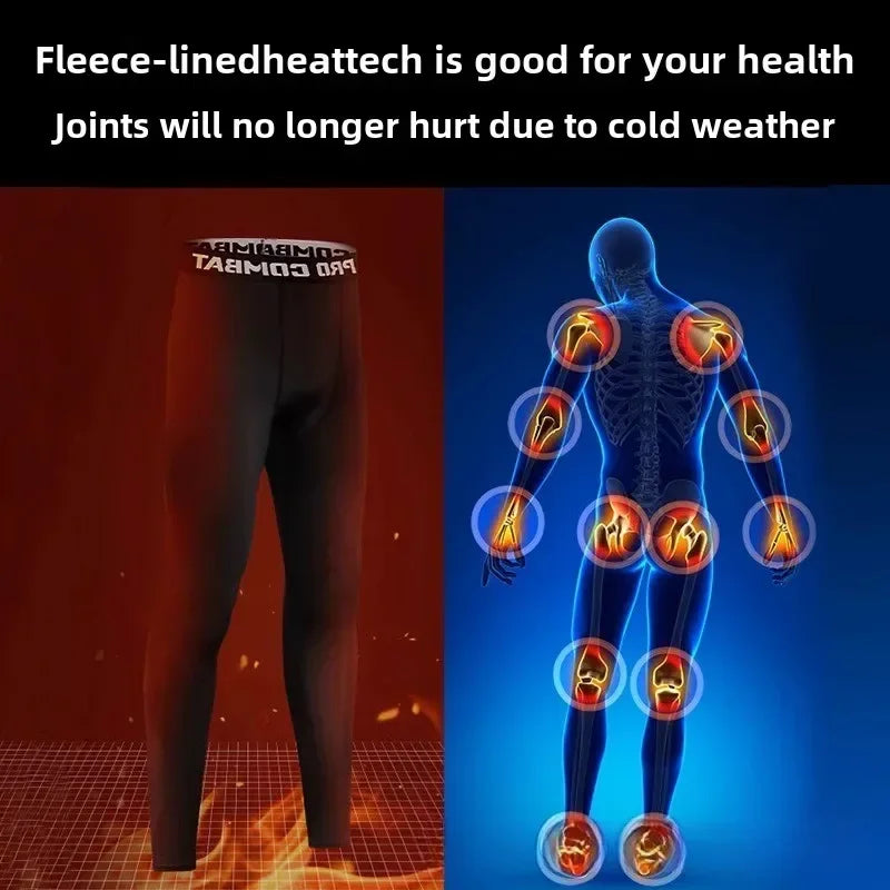 Ensemble Thermique Homme Hiver – Doublé Polaire, Séchage Rapide, Sport & Fitness