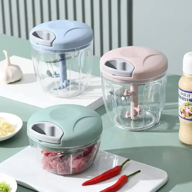 Manual Food Chopper – Vegetable, Onion & Garlic Crusher (500/900ML)