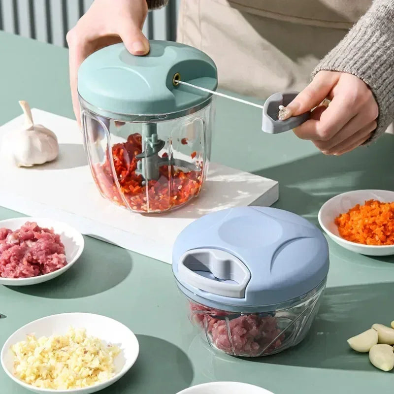 Manual Food Chopper – Vegetable, Onion & Garlic Crusher (500/900ML)
