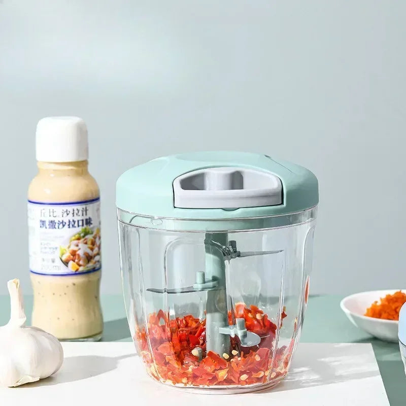Manual Food Chopper – Vegetable, Onion & Garlic Crusher (500/900ML)