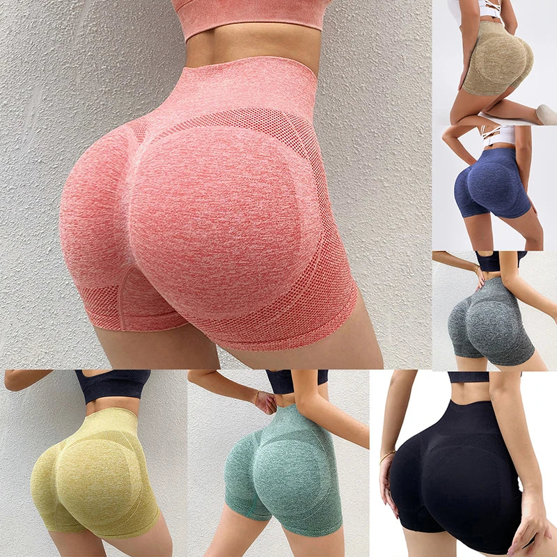 Women’s High-Waist Push-Up Sports Shorts – Gym, Yoga, Cycling & Fitness