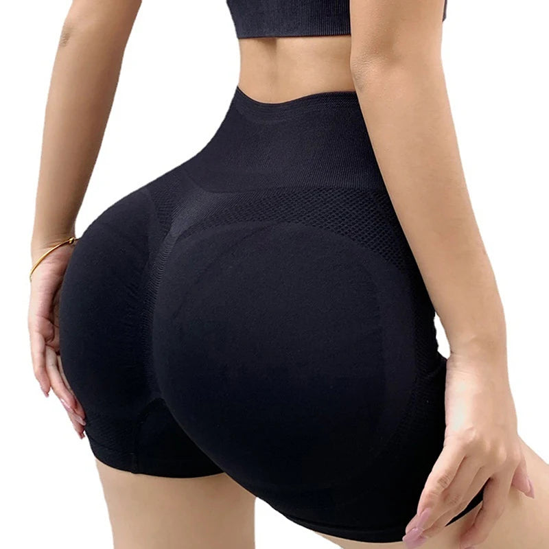 Women’s High-Waist Push-Up Sports Shorts – Gym, Yoga, Cycling & Fitness