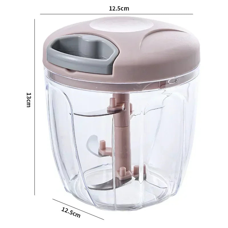 Manual Food Chopper – Vegetable, Onion & Garlic Crusher (500/900ML)