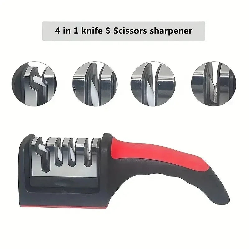Aiguiseur de Couteaux 3 Étapes – Outil d’Aiguisage en Acier Inoxydable pour Cuisine